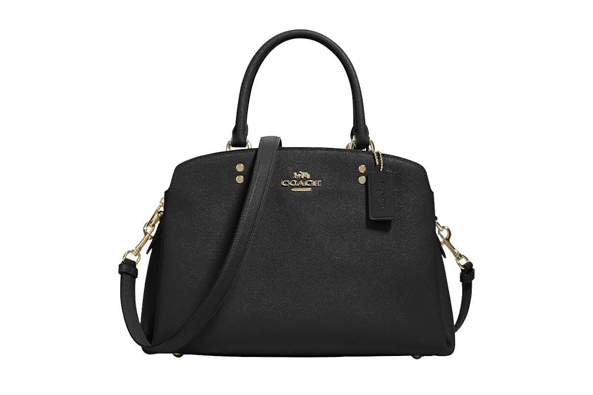 Coach Crossgrain Leather Mini Lille Carryall Satchel - Black, Small