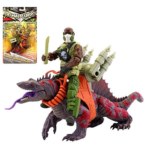 Primal Clash Trimetrodon Beast Taming Squad Dino with 3.75" Rider Figure
