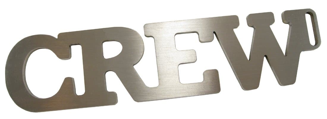 Stainless Steel Crew Tag, Pilot's Luggage Tag w/X-Ray TSA ID