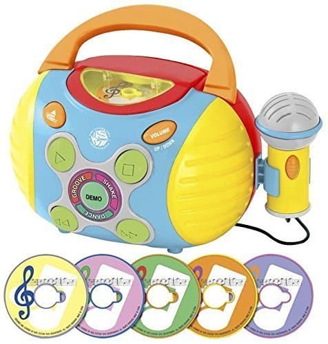 Jam N' Groove Boombox with Microphone Portable Stereo Toddler