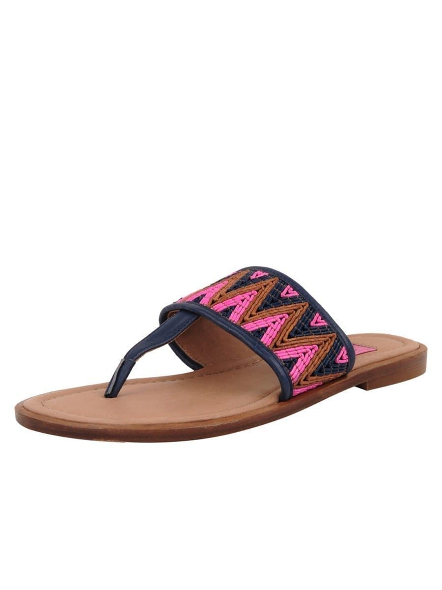 Ella Moss Giselle Womens Size 6 Blue Leather Slides Sandals Shoes