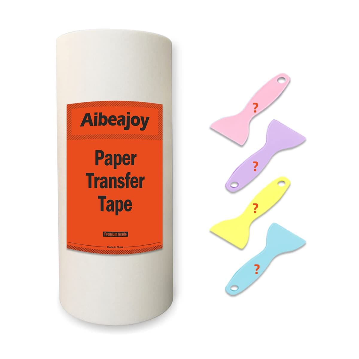 Aibeajoy Transfer Tape for Vinyl 12inch x 100feet Paper Transfer Tape Masking Tape 3D Printing Tape,Medium to high Viscosity. Great for Decals, Signs, Wall Words and More.