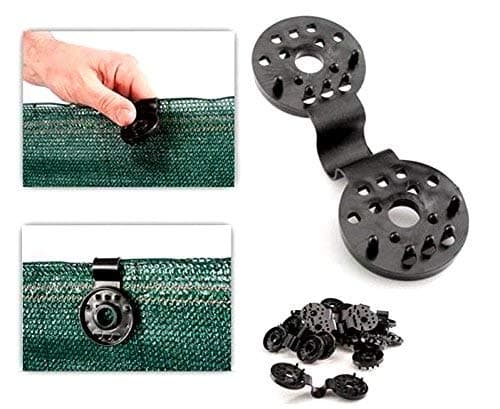 Round-Shape Clips Black 50pcs for Anchoring Shade Cloth and Landscape Fabric （Black 50pcs）