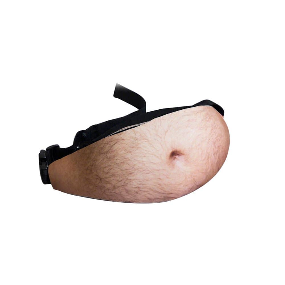 Waterproof Bum Bag,Waist Pack, Dad Bod Fanny Pack, Men Beer Belly Waist Bag Zipped Pockets For Running, Camping