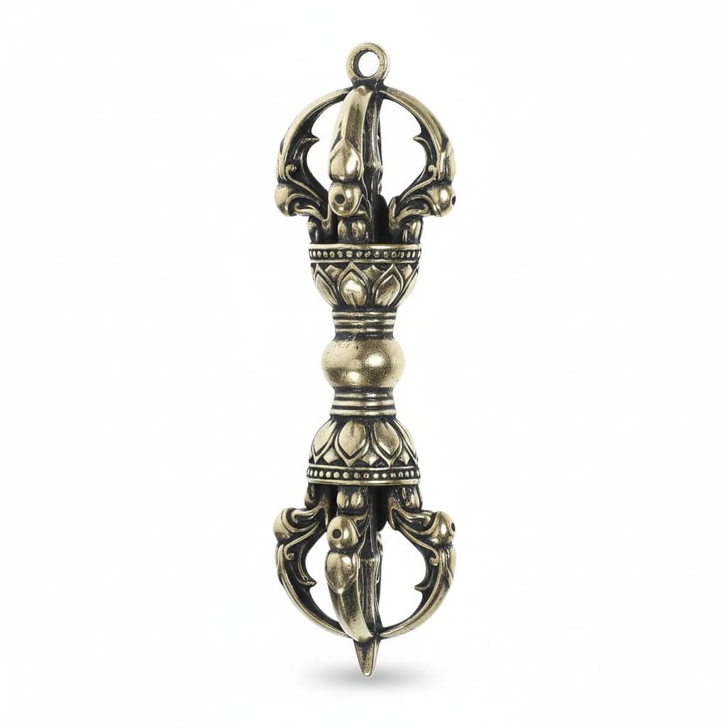 Vajra Pendant Vintage Brass Vajra Pestle Religious Buddhism for Home Office Tabletop Decoration
