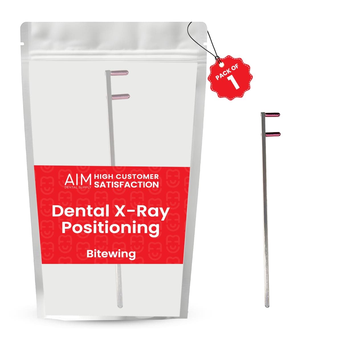 ADS - Dental X-Ray Positioning Indicator with Alignment Arm, Bite Wing, XCP Style, Rinn FPS 3000 Autoclavable, by Aim Dental Supply- BiteWing (1, Red, Aligning Arm)