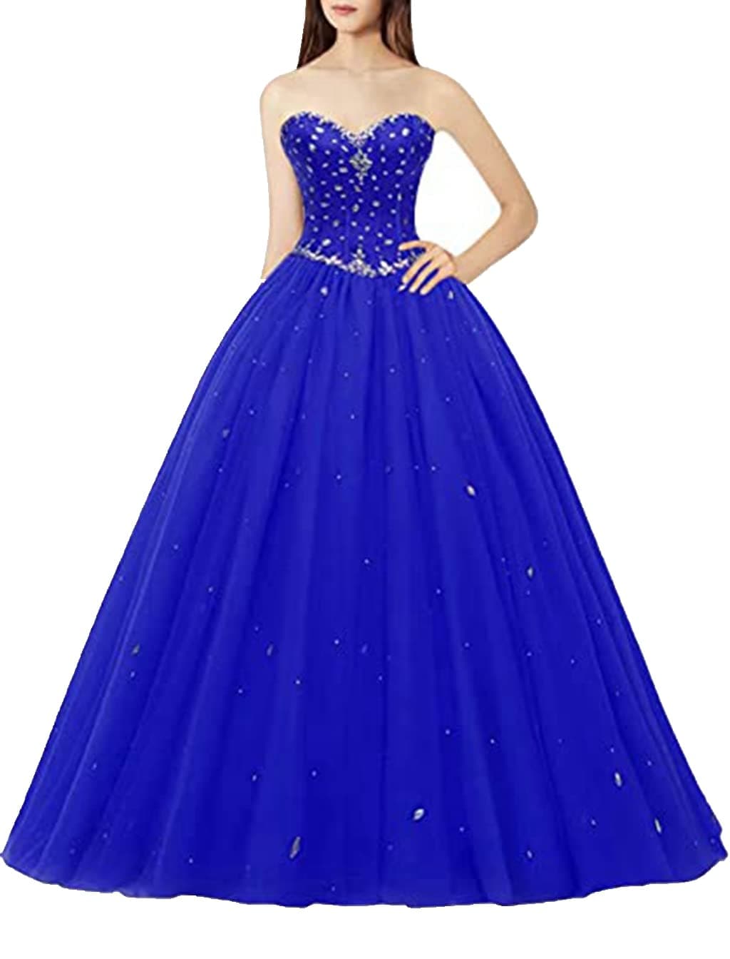 Women's Sweetheart Ball Gown Tulle Quinceanera Dresses Prom Dress