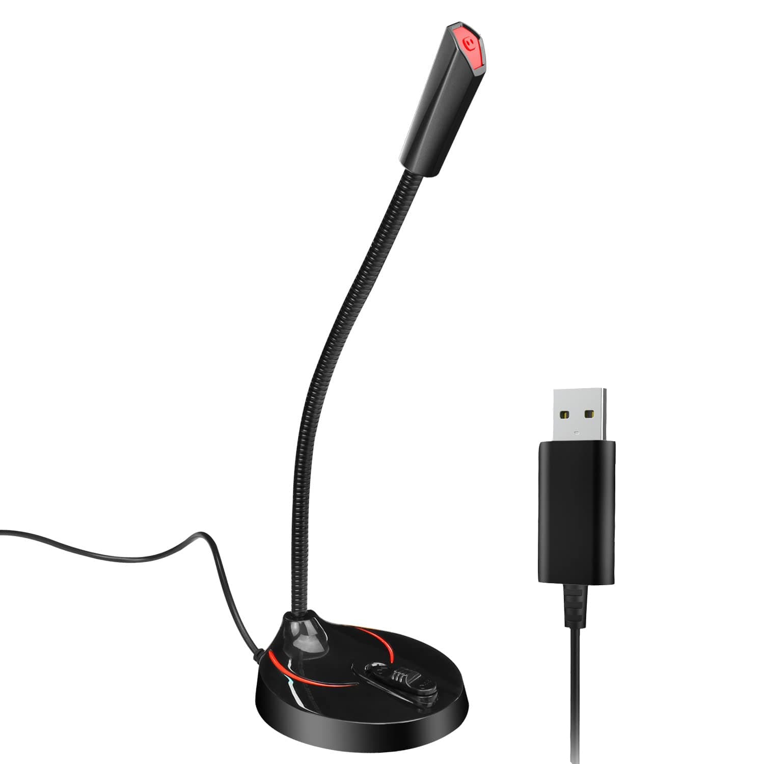 USB Computer Microphone, Lauva Omnidirectional Microphone for PS4 Xbox Laptop Desktop, PC Mic with Mute Button for Gaming Singing Streaming Podcasting Vocal Recording Zoom Meeting (Windows/Mac)