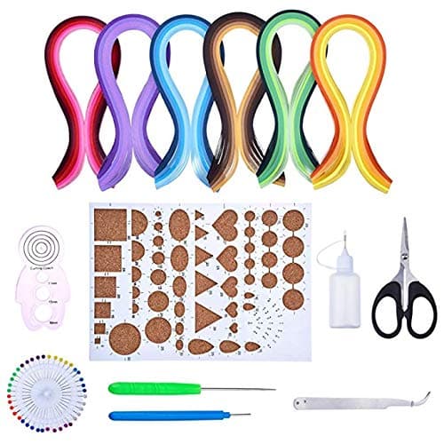 Paper Quilling Kit Assorted Colors with 8 Quilling Tools and 30 Colors 600 Strips Quilling Paper
