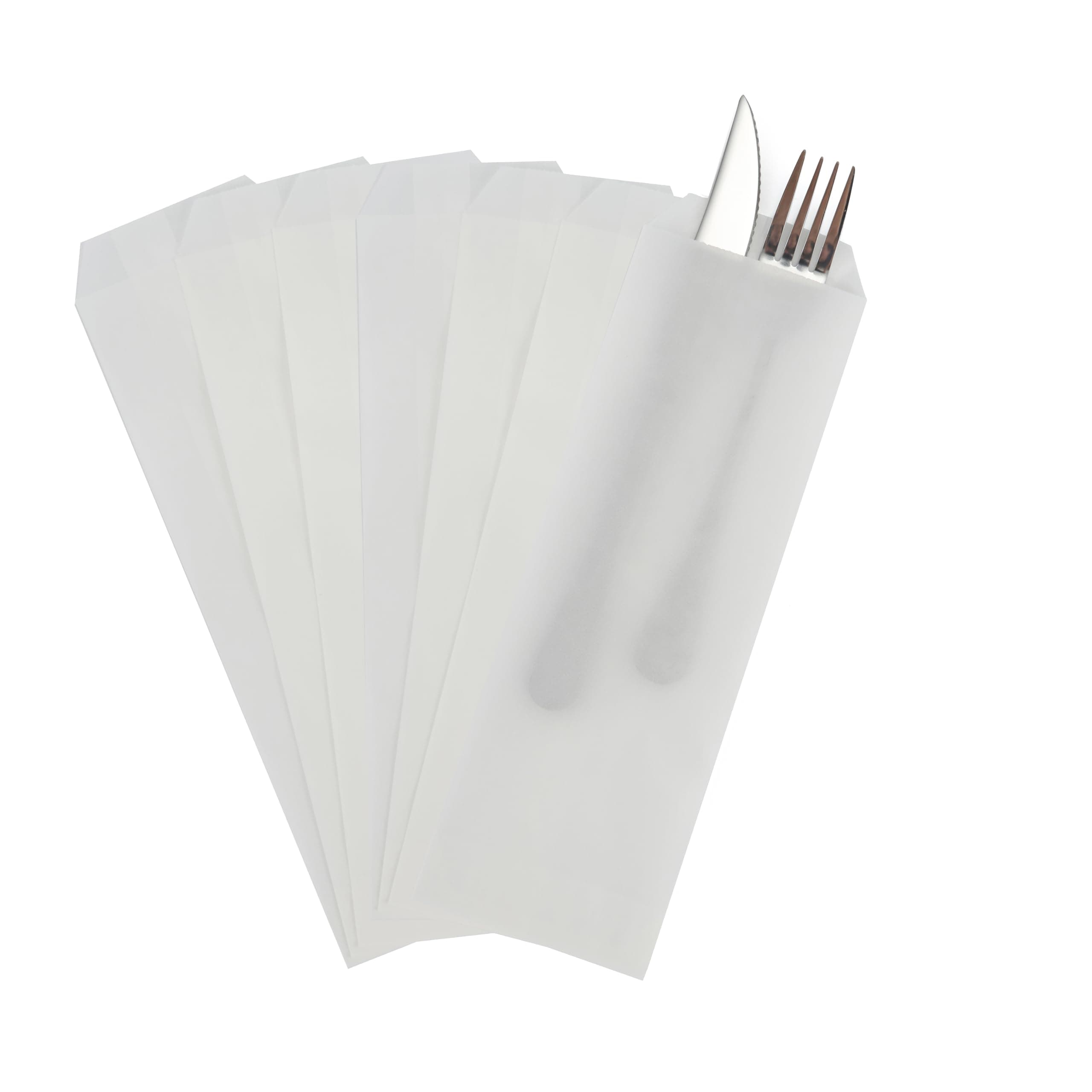 200 Count 3x10 Inches White Glassine Paper Bag Cutlery Bags Silverware Bags for Party Bakery Treats Kitchen