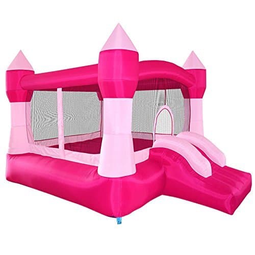 Pink Princess Bounce House Girls Jumper Castle Bouncer Inflatable with Blower