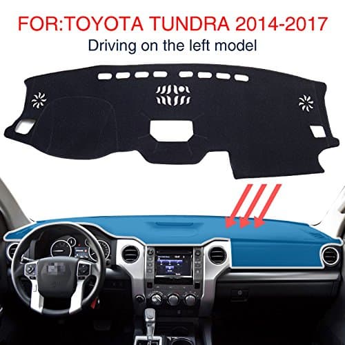 SMABEE Car Carpet Cover Insulation Dash Covers for Toyota Tundra 2014-2018 Dashmat Black Car Dashboard