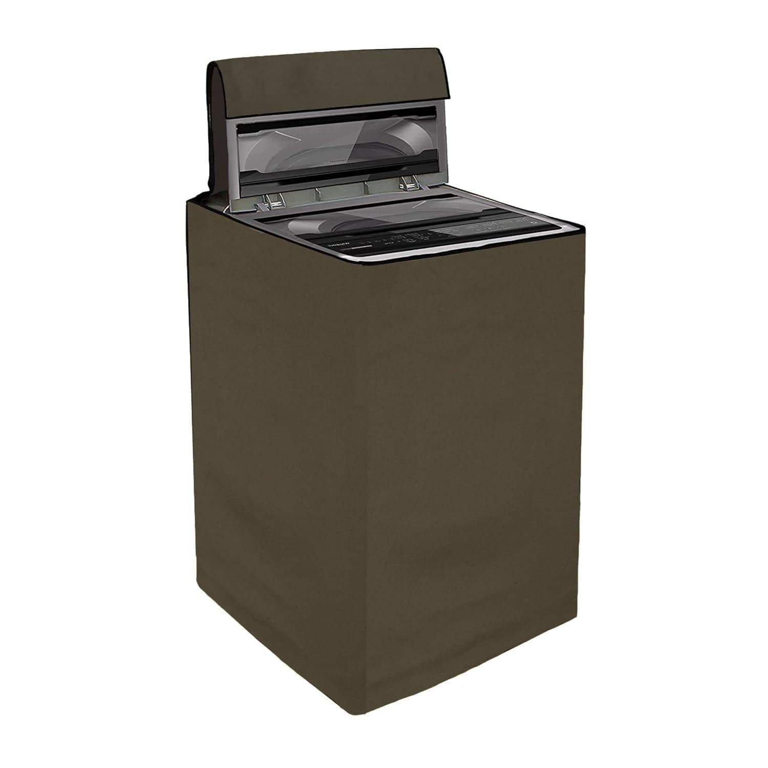 Yellow Weaves Waterproof & Dust-Proof Top Loading Fully Automatic Washing Machine Cover (Dimensions- 59x59x86 cm, Beige)