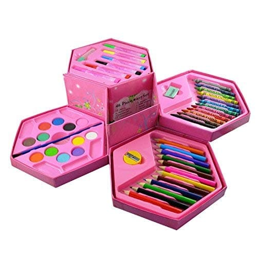 JOZZY 46 Pieces Watercolor, Crayon and Sketch Pencils all in One You'll Have all the Colors to Create a Masterpiece Color & Design For Kids