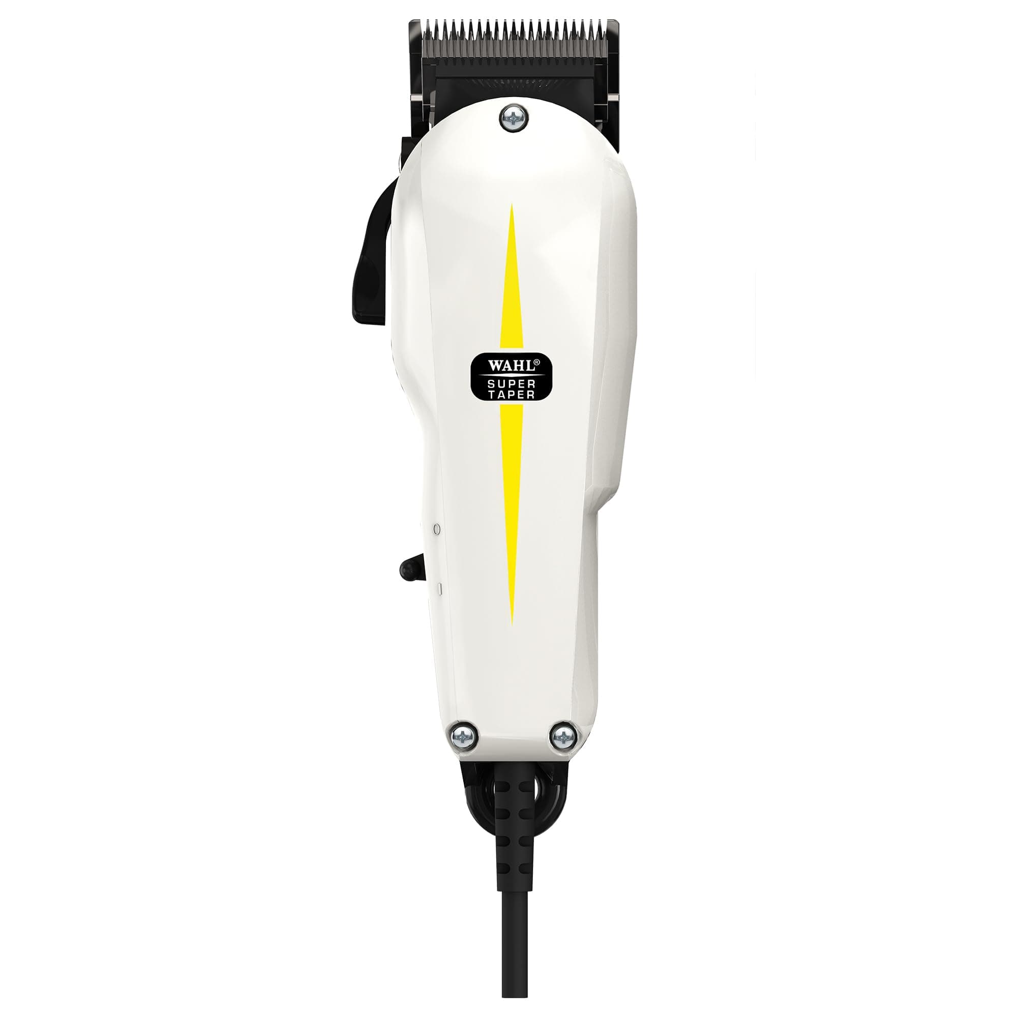 Wahl 08466-424 Corded Super Taper Hair Clipper; 6000 rpm; 1-2 mm cutting length, 4 Guide Combs (3mm-13mm), Designed for Tapering