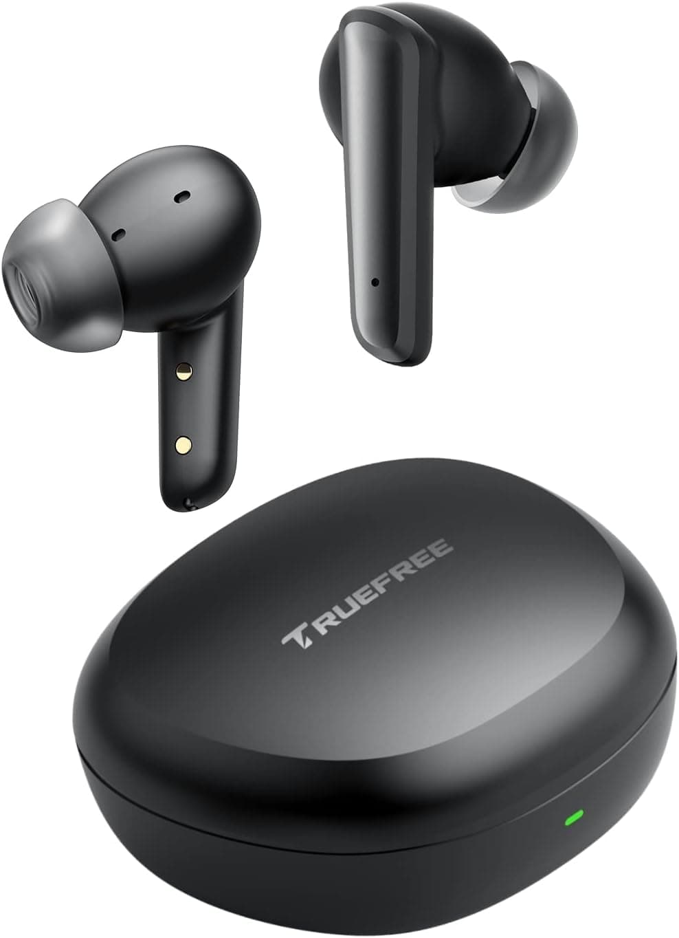 truefree Wireless Earbuds T2 Bluetooth Headphones Wireless Earphones with 4 Mics for Clear Calls Stereo Music Low Latency Games, for TV Phone Laptop, 23 Hrs of Playtime, Multiple Eartips(S/M/L)