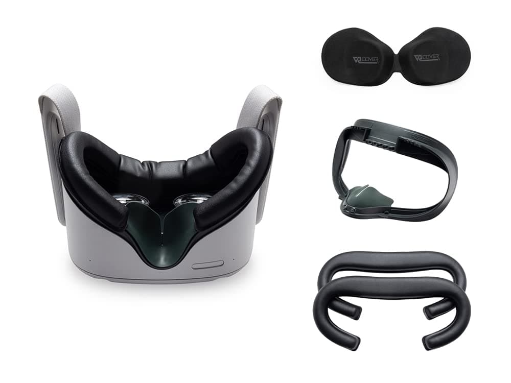 VR Cover Facial Interface & Foam Replacement Set for Meta/Oculus Quest 2 (Standard Edition)