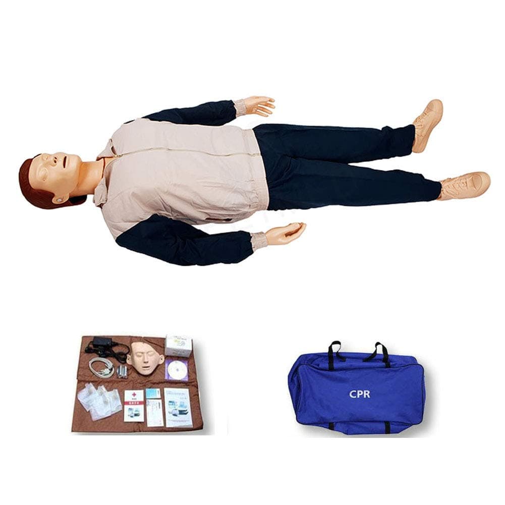Full-Function Trauma Manikin, cpr manikins trainer, training Simulator dummies with Medical Accessories Chest Compressions Training Model First aid Resuscitation Dummy