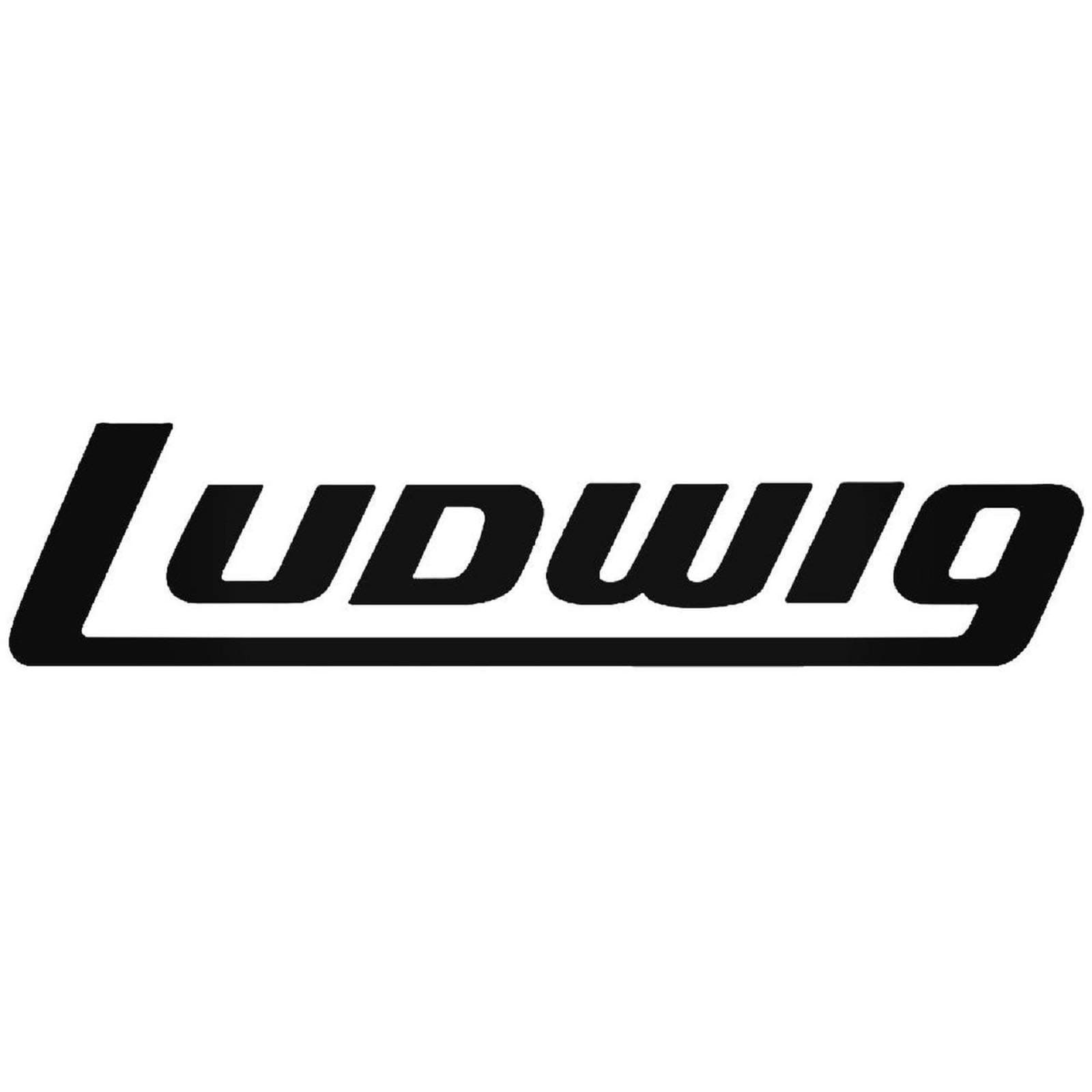 LudwigGenuine 2.75" x 13" Bass Drum Vinyl Logo Sticker - BLACK, P0414B