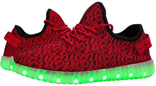 Tokee Unisex Led Light Up Shoes USB Cable Charging Luminous Sneakers