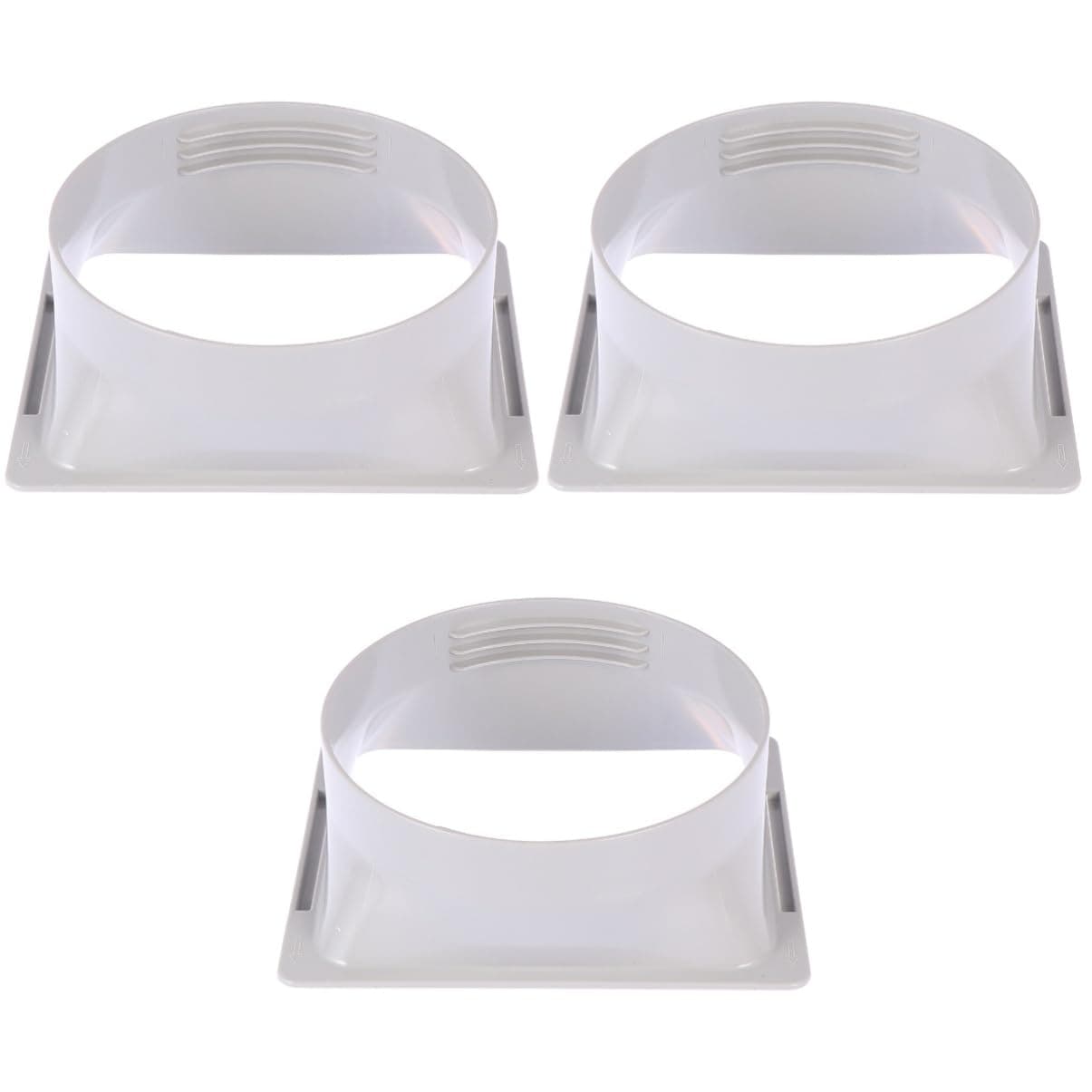 Veemoon 3 Pcs Duct to Wall Connector Duct Connector Flange Portable Hose Portable Air Conditioner Hose Flapper Accessories Window Adapter Tube Connector Baffle White Exhaust