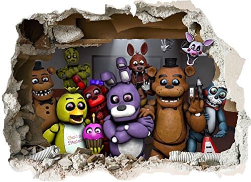 FNAF Five Nights at Freddys Wall Sticker - 3D Bedroom Boys Girls Large (70cm X 100cm)
