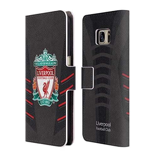 Official Liverpool Football Club Crest Away Shirt Kit 2016/17 Leather Book Wallet Case Cover For Samsung Galaxy S7