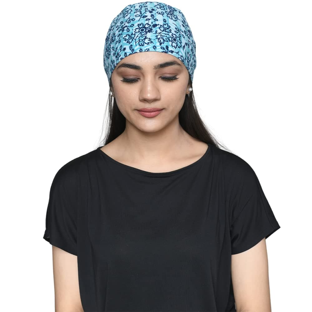 The HeadscarvesBeautifull Bamboo Viscose Printed Sleep Cap for Day/Night (HS3_Printed)