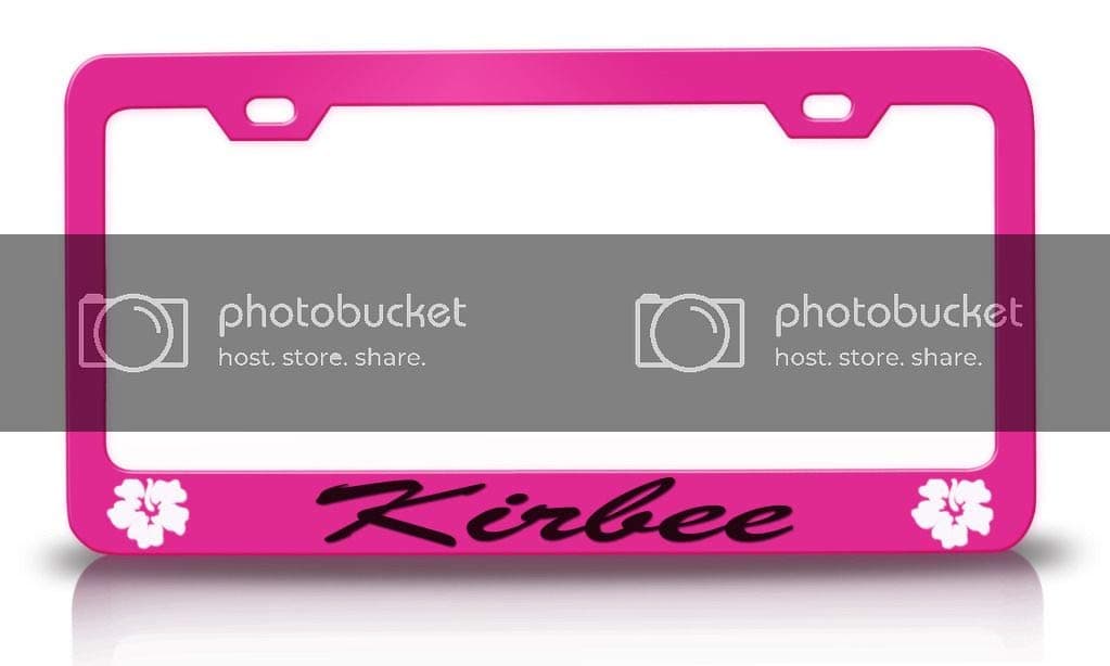 Custom Brother - Kirbee Female Name Hibiscus Metal Car SUV Truck License Plate Frame Pn m66