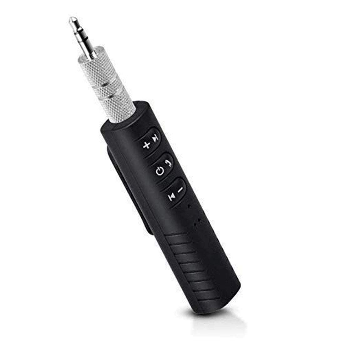 Shopdeal Car Bluetooth for Nokia Lumia 610 NFC Wireless Audio Receiver with 3.5mm Jack Aux Cable Stereo System Bluetooth Connector kit Player with FM Transmitter Gadgets Music Receiver - Black