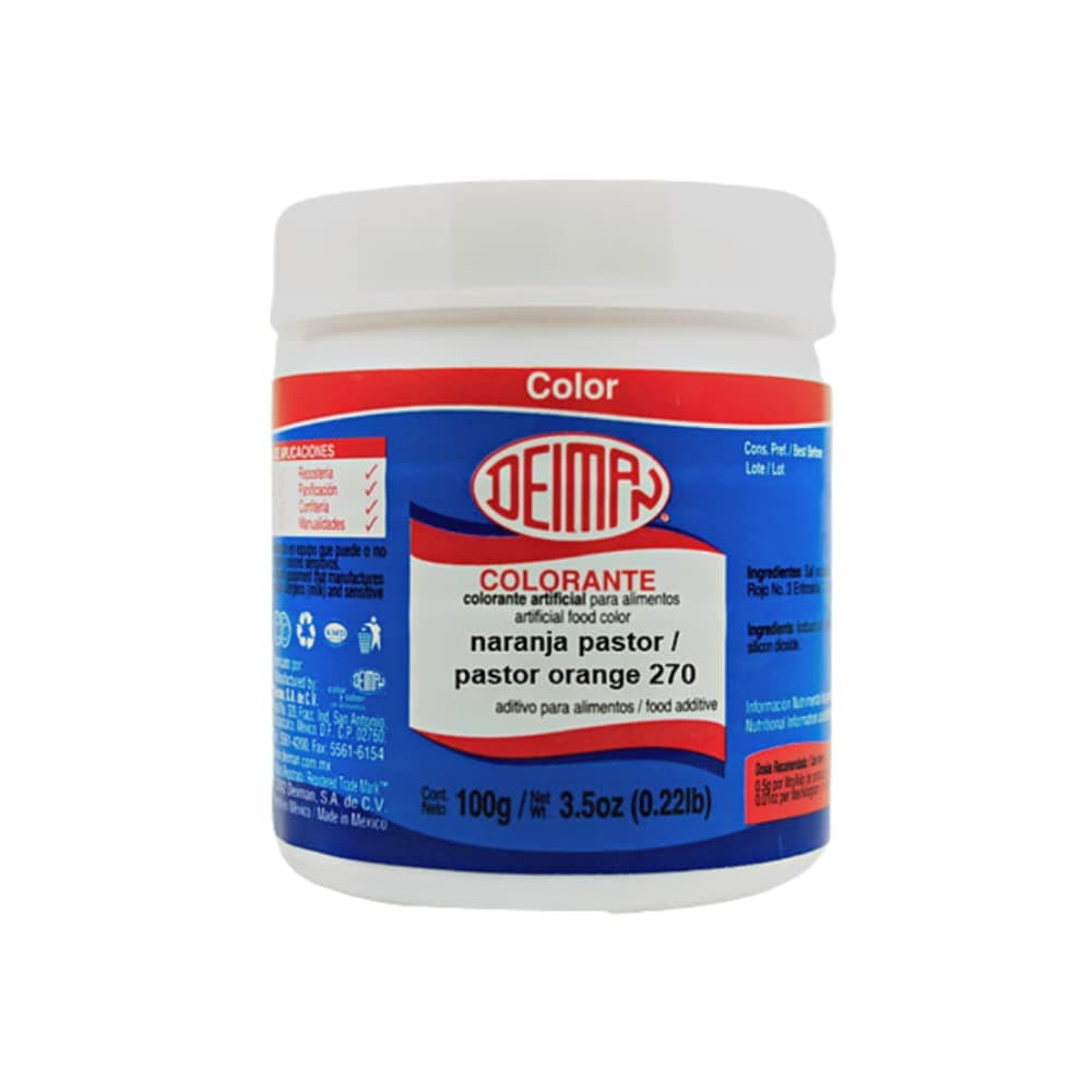 Deiman Artificial Food Color Pastor Orange 270 (3.5 oz)