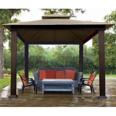 GZT634 Verona Metal Gazebo, 10' x 10'