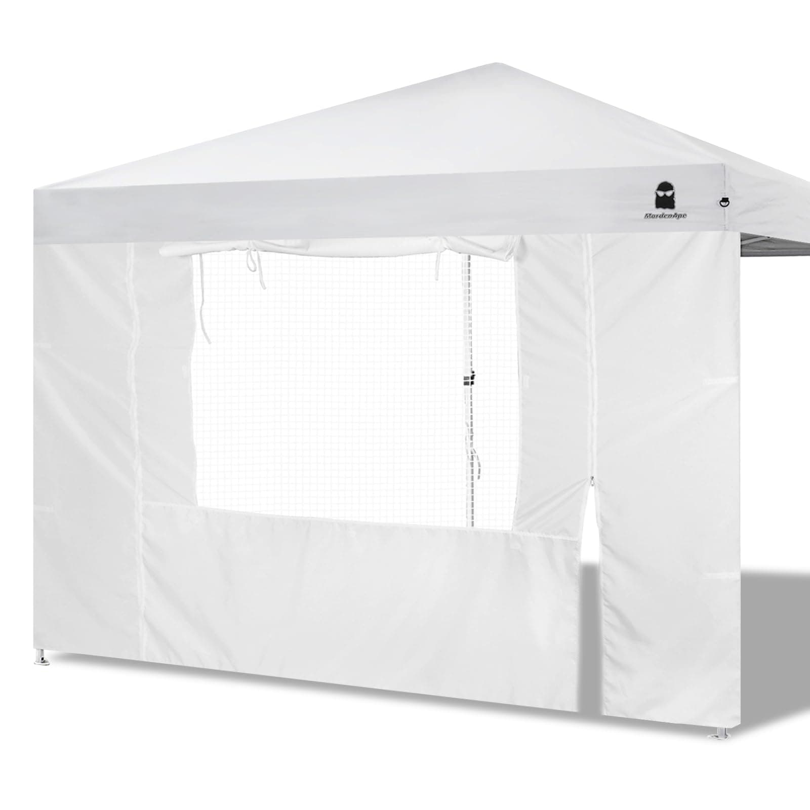 Sunshade Sidewall, SunWall with Door and Window for 10×10 Pop Up Canopy Straight Leg, Outdoor Instant Canopies Wall, 1 Pack Canopy Sidewall Only (Spliceable, White)