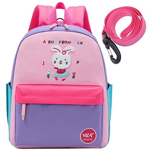 Kids Preschool Backpack for Boys and Girls Dinosaur Toddler Backpack Waterproof Kindergarten Bag Safety Harness Leash（Rabbit）