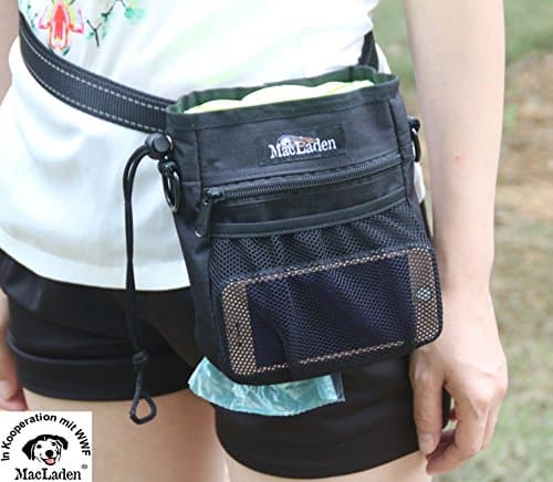 Premium MacLaden Dog Food Bag | Black | Treat Bag | Snack Bag for Dog Training Treat Bag | Pouch for Dog Waste Bags | Make the World a Little Better, One Purchase at a Time.