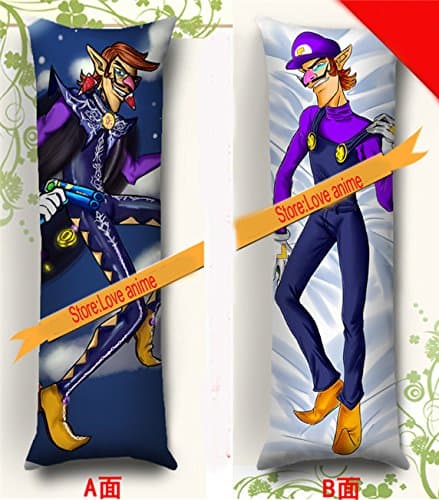 hot anime charactor Princess Rosalina and Waluigi body Pillowcase anime body pillow cover (50x160cm peach skion, 2)