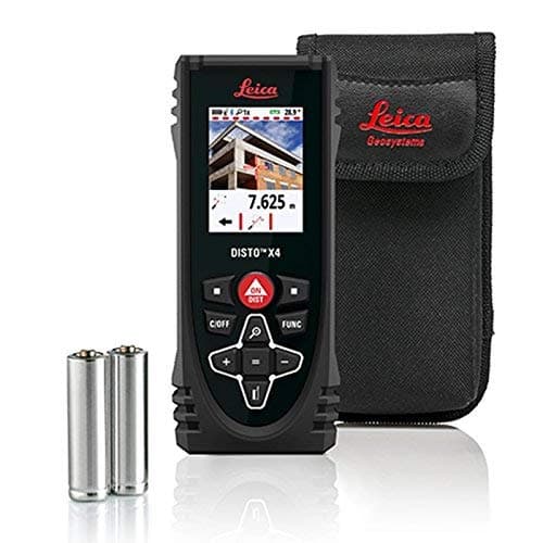 Leica Disto X4 500' Laser Measure with Zip zip - 2 oz reel 36" retractable badge retainer w/clip & caribiner