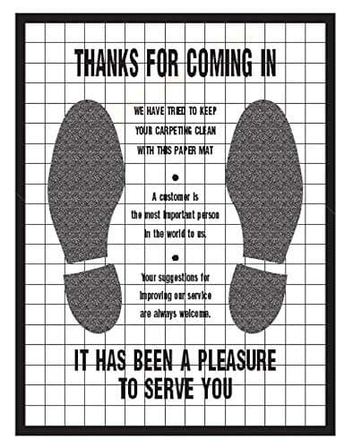 AutoMat Plastic Coated Disposable Paper Automotive Floor Mat (Case of 500)