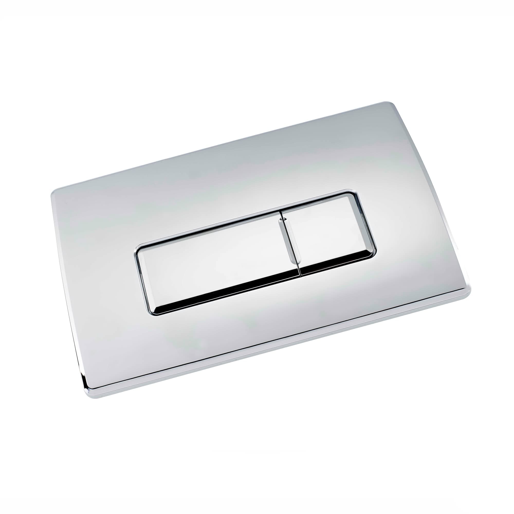 Square Chrome Pneumatic Toilet Concealed Cistern Large Flush Plate WC Button