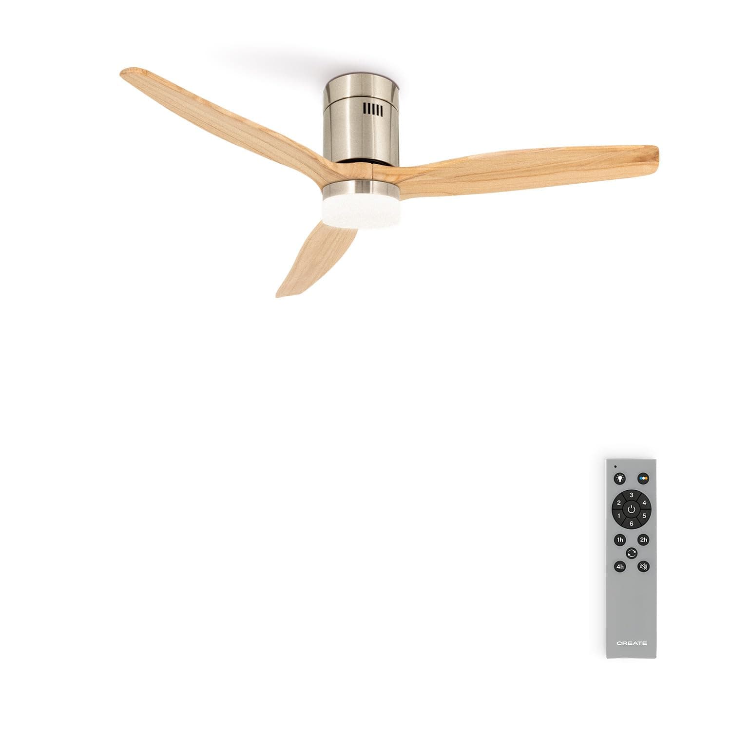 IKOHS LIGHTCALM Nickel - Ceiling Fan 40W DC Reverse