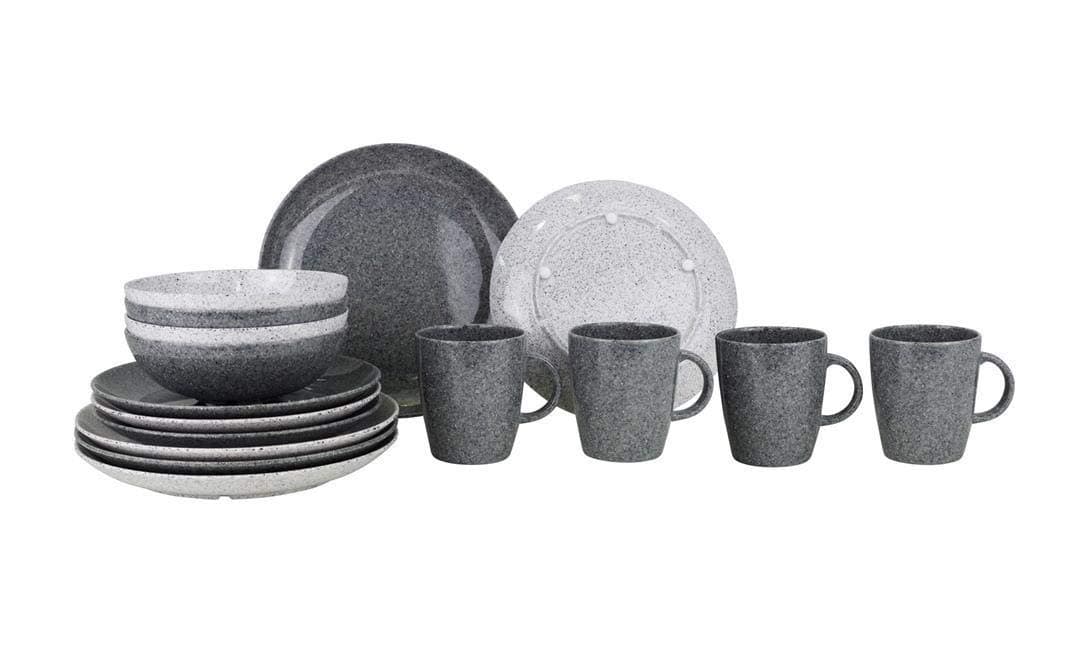 Classic Line Granite 980946828 Melamine Crockery Set 16 Pieces
