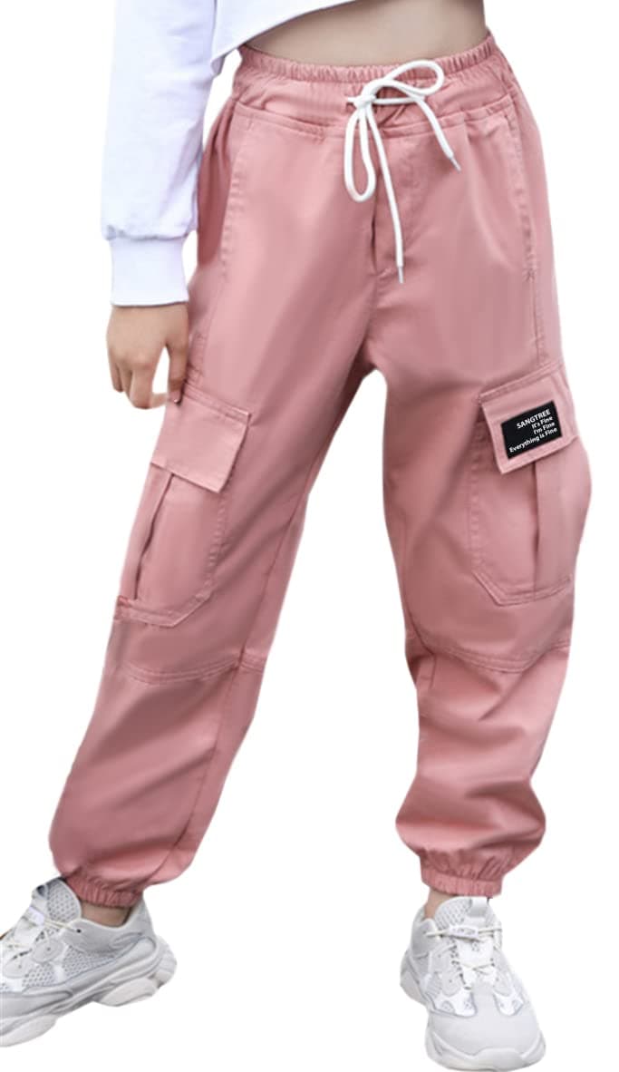 SANGTREEGirls & Women's Cargo Jogger Pants, 3 Years - Women 3XL