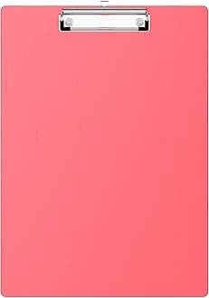 Hongri Aluminum Contractor Clipboard, Red Metal Construction with Low Profile Metal Clip, 12.5 x 9 in, Letter Size, Office Supply & School Supply