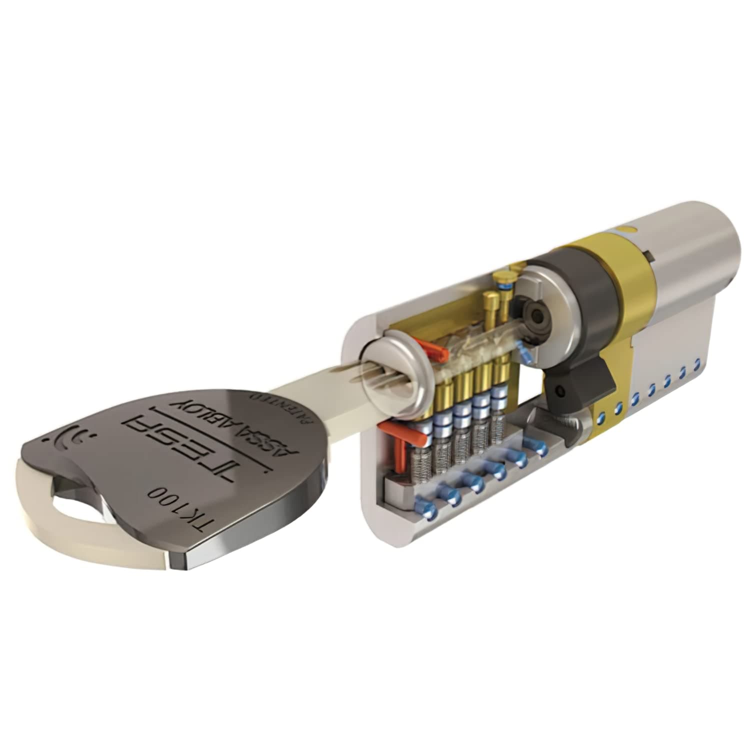 Tesa tk153535 N – High security Cylinder, Nickel-Plated