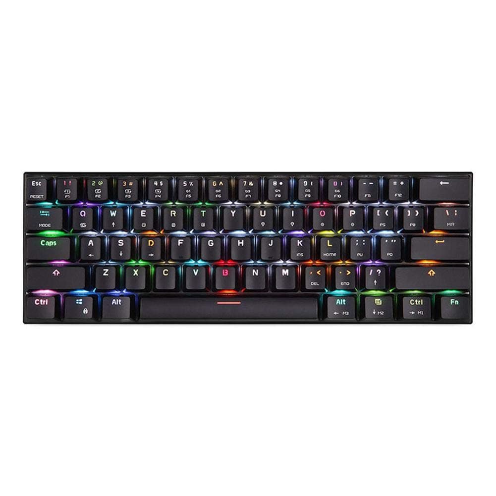 lookthenbuy Mechanical Keyboard Wired+ Bluetooth Blue Switch (Black) Motospeed CK62