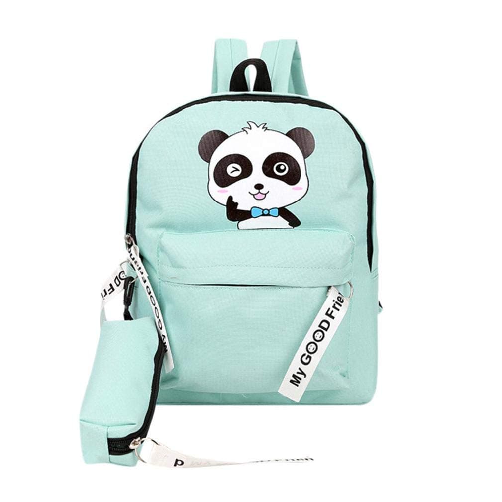 Lolittas Cute Panda Backpack School Bag for Women Teen Girls,Fashion Sling Lightweight Packable Shoulder Crossbody Student (Blue)