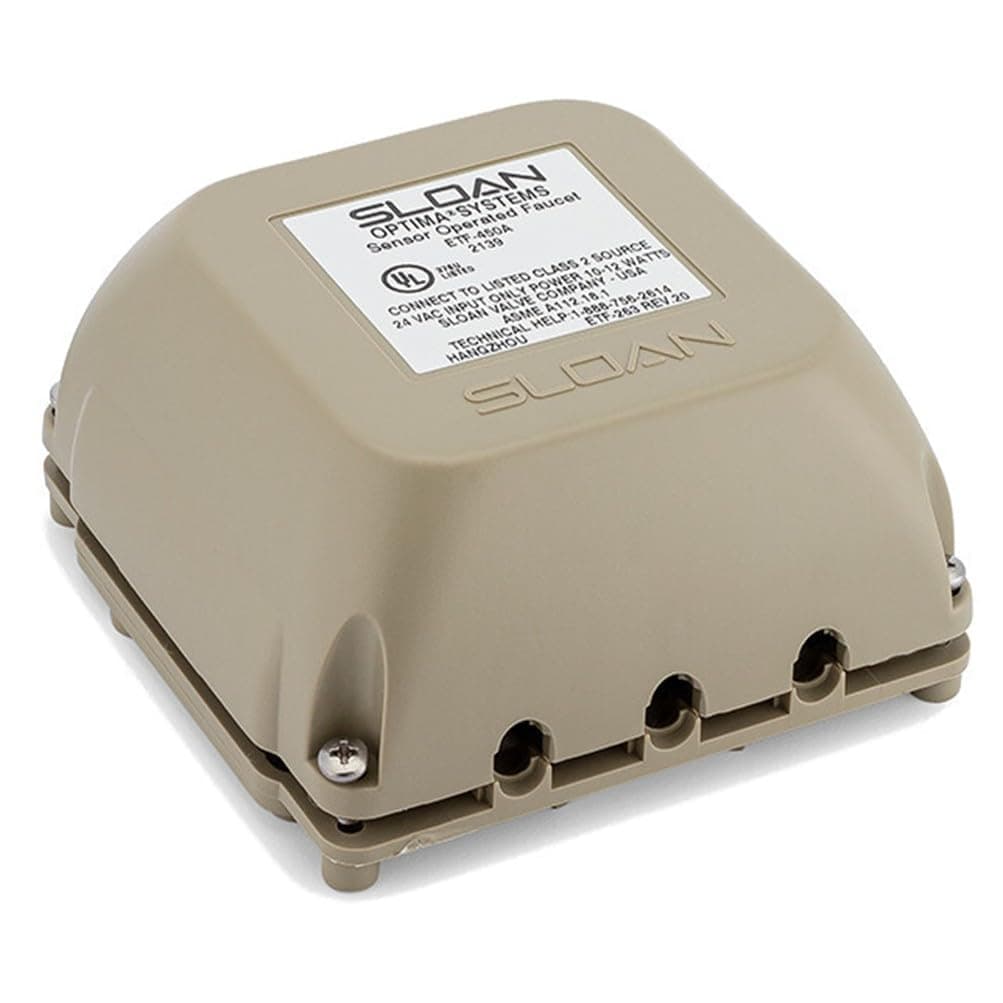 Sloan ETF-450-A Faucet Control Module, Splash Proof Junction Box - for use with ETF Style Faucets, Vandal Resistant Cover, Under Sink Mount, Commercial Environments, 3365000