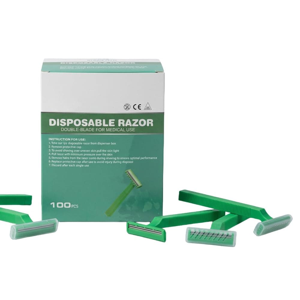 Disposable Medical Razor | Surgical Razors | Shaving Razors | Double Blades Razors - 100 pcs