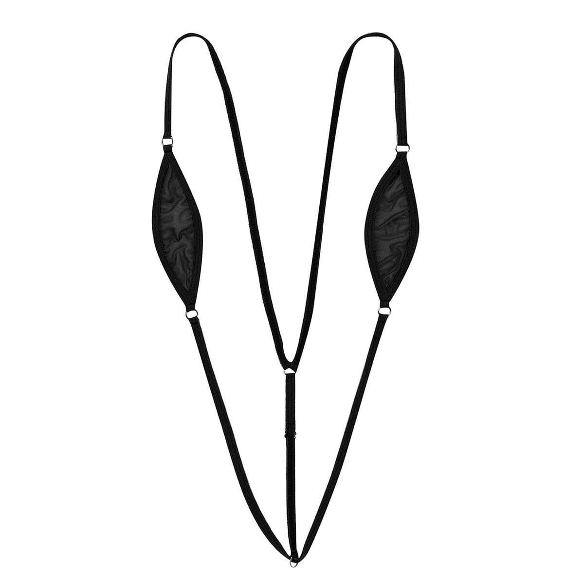 JEATHA Women's Transparent Extreme Micro Bikini Swimsuit Sling Shot Y-Back Open Thong Bodysuit Leotard