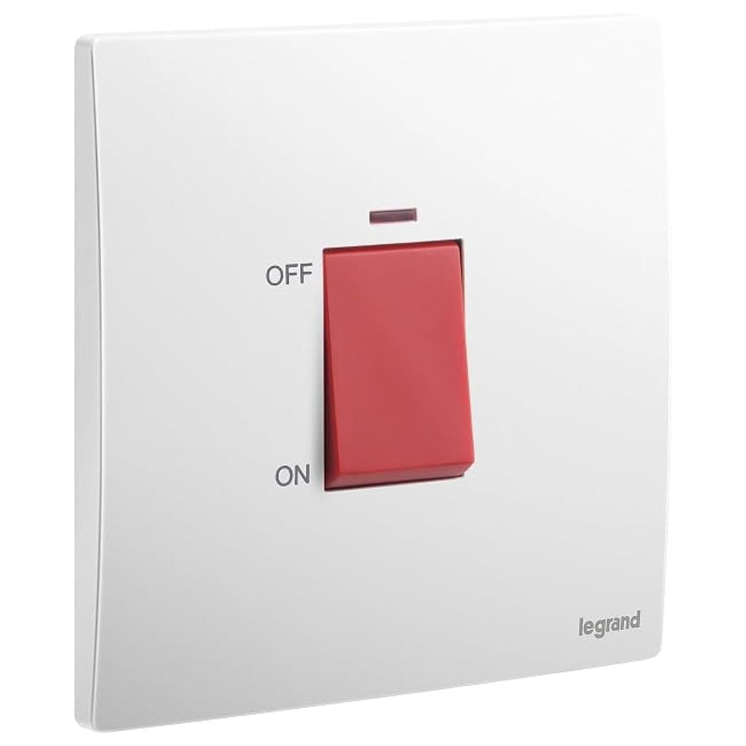 Legrand Mallia Senses 45A DP Switch + LED MattWhite